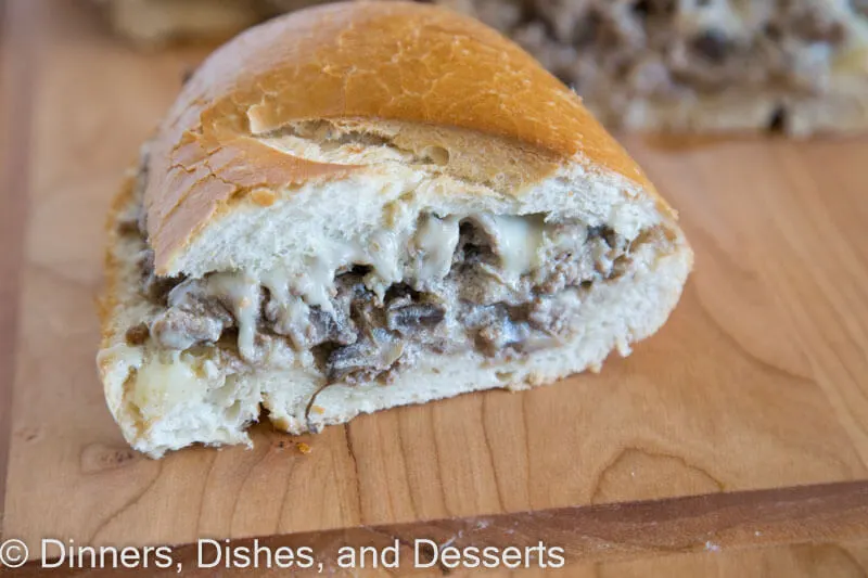 Beef Stroganoff Stuffed bread on a board