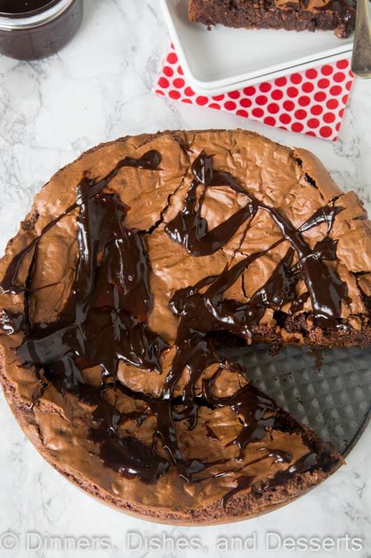 Gooey Brownie pie in a pan