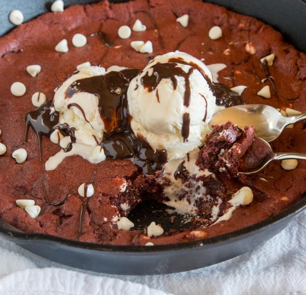 Red Velvet Skillet Cookie