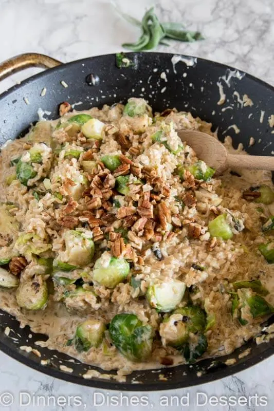 Shortcut rissotto in a pan