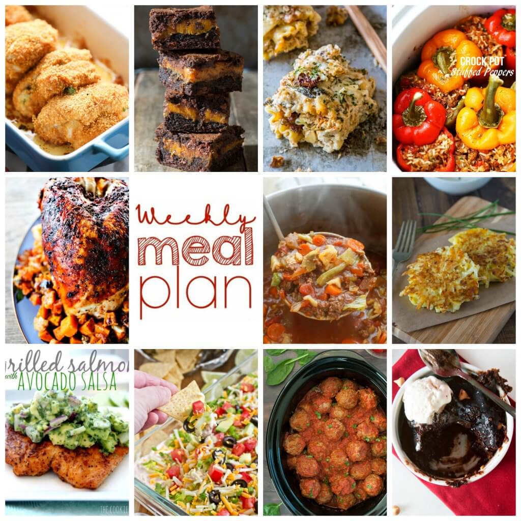 Weekly Meal Plan Week 80 – 11 great bloggers bringing you a full week of recipes including dinner, sides dishes, and desserts!