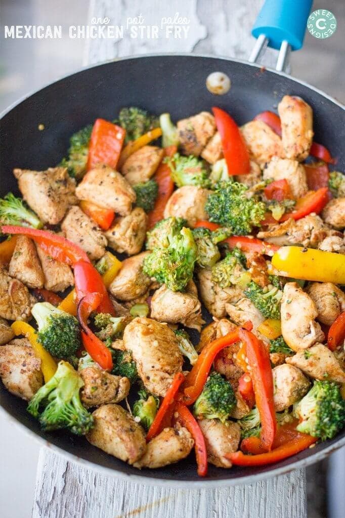 One Pot Mexican Chicken Stir Fry {Sweet C's}