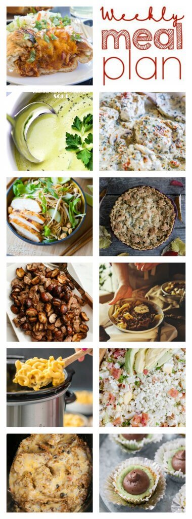Weekly Meal Plan Week 87 – 11 great bloggers bringing you a full week of recipes including dinner, sides dishes, and desserts!