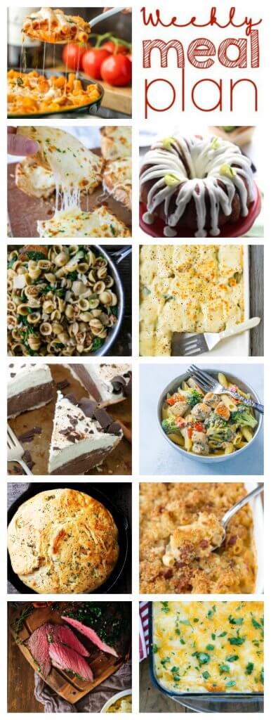 Weekly Meal Plan Week 89 - 11 great bloggers bringing you a full week of recipes including dinner, sides dishes, and desserts!