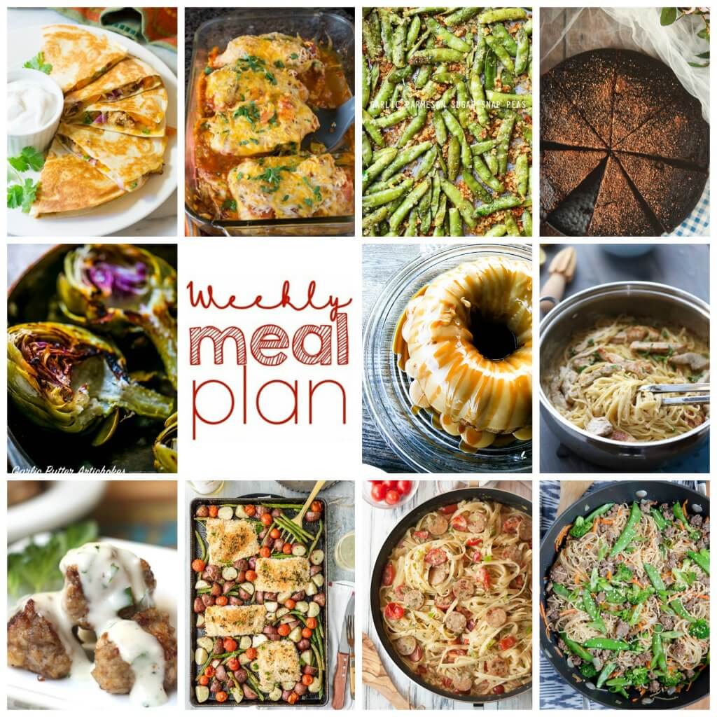 Weekly Meal Plan Week 86 – 11 great bloggers bringing you a full week of recipes including dinner, sides dishes, and desserts!