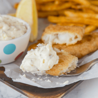 Copycat Red Lobster Tartar Sauce - Make fish and chips at home and enjoy dipping in a homemade tartar sauce that is a copycat of Red Lobster!