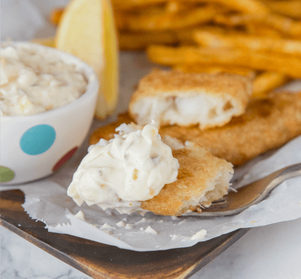 Copycat Red Lobster Tartar Sauce - Make fish and chips at home and enjoy dipping in a homemade tartar sauce that is a copycat of Red Lobster!