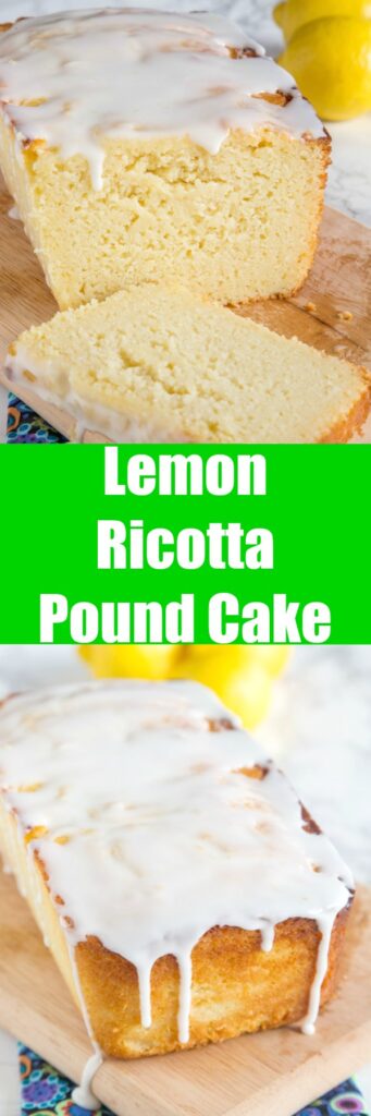 Lemon Ricotta Pound Cake - a dense, soft, sweet, slightly tart and super moist lemon pound cake topped with a lemon glaze. 