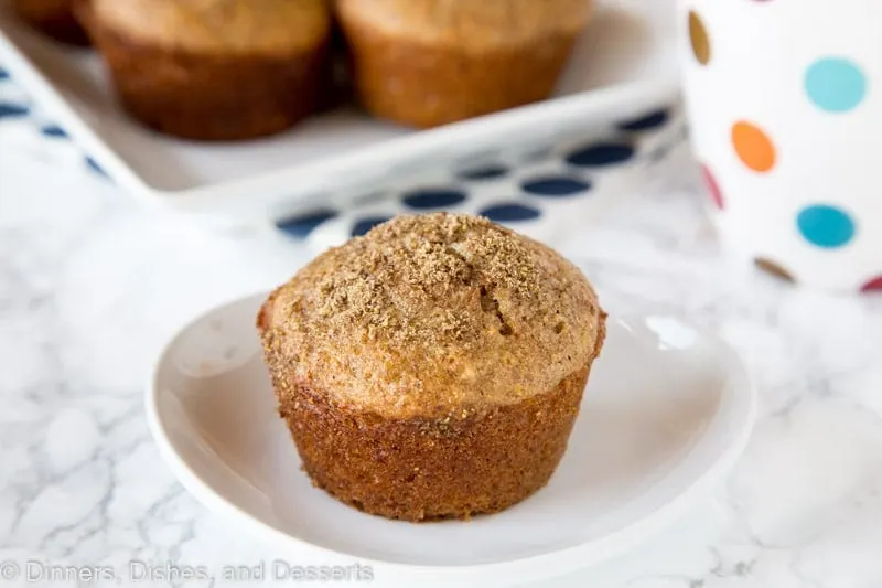 bran muffin on a plate