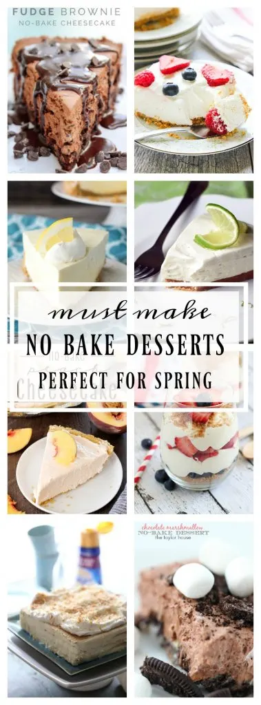 Must Have No Bake Dessert Recipes - 19 no bake desserts you will want to try this summer. These desserts will not heat up your kitchen, but will give you one tasty summer! 