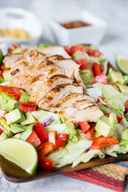 A plate of food, with Salad and Fajita