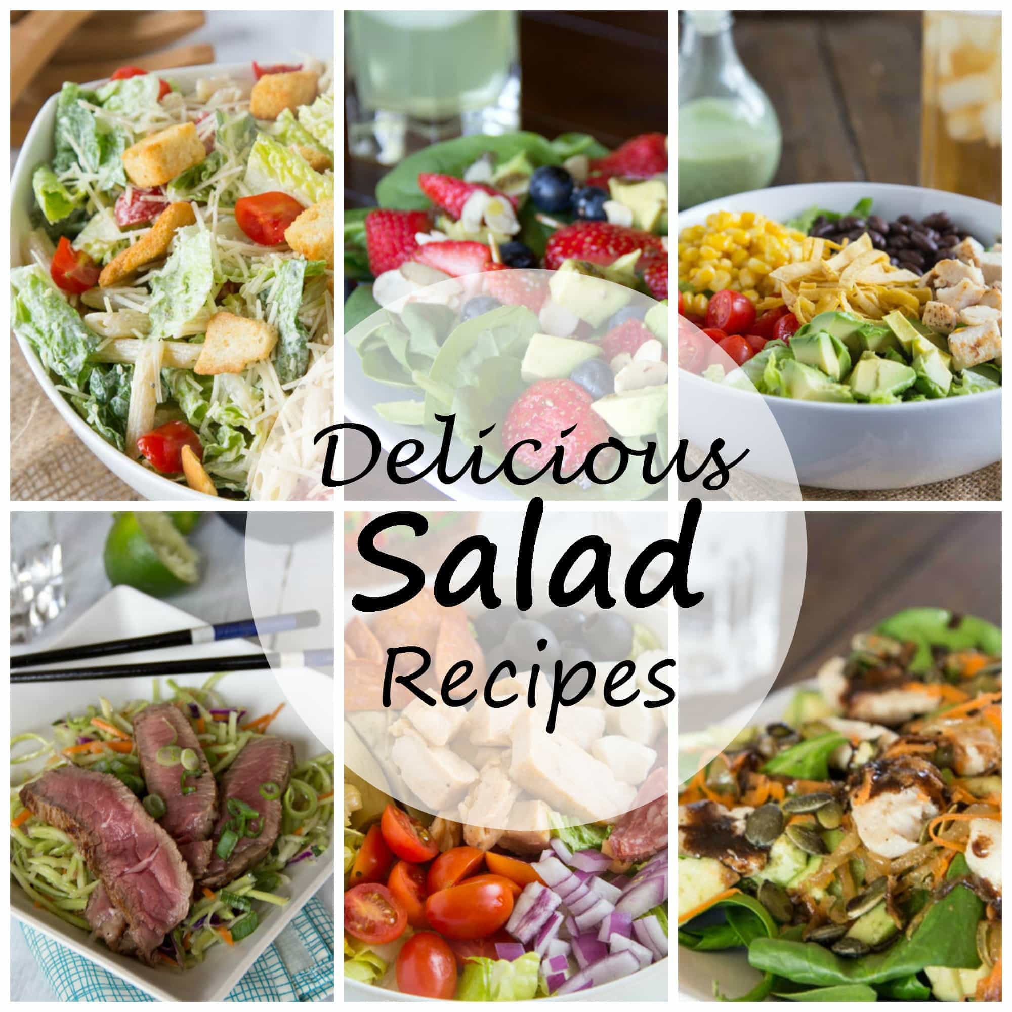 Salad Recipes - 13 Salad Recipes that are healthy, but still satisfy. You don't have to feel like you are dieting to get your veggies and eat healthy!