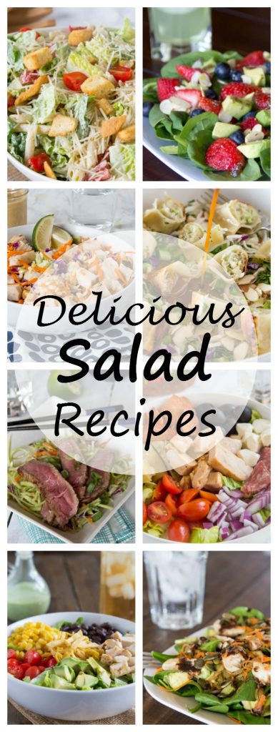 Salad Recipes - 13 Salad Recipes that are healthy, but still satisfy. You don't have to feel like you are dieting to get your veggies and eat healthy!