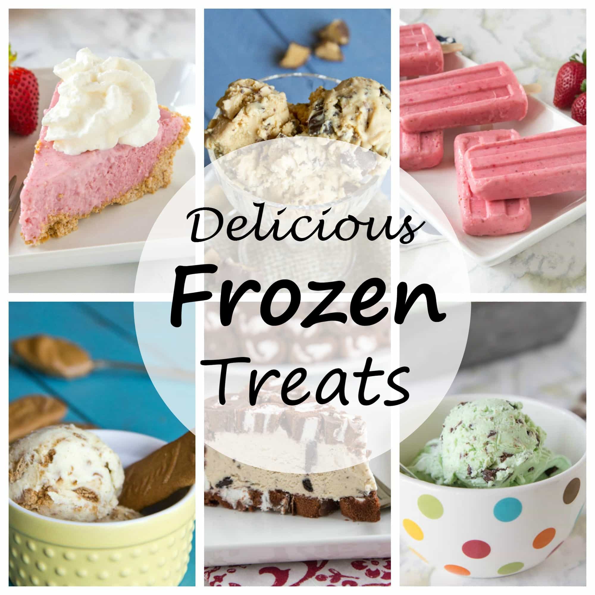 Delicious Frozen Treats - get in the mood for summer with these cool and refreshing treats! Popsicles, ice cream, milkshakes and even cake!