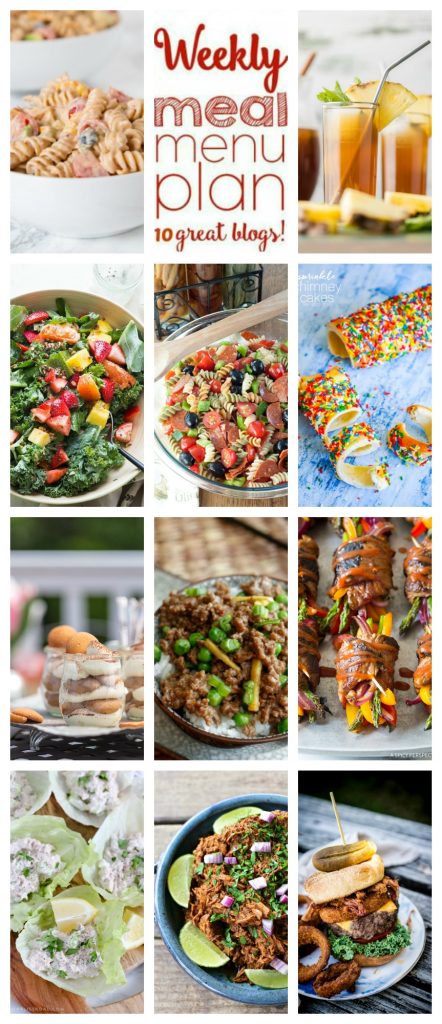 Weekly Meal Plan Week 103 – 10 great bloggers bringing you a full week of recipes including dinner, sides dishes, and desserts!