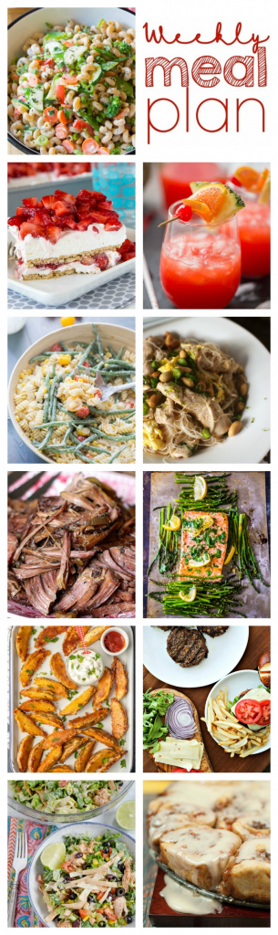 Weekly Meal Plan Week 104 – 10 great bloggers bringing you a full week of recipes including dinner, sides dishes, and desserts!