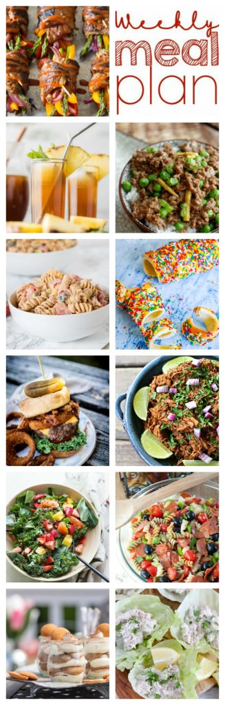 Weekly Meal Plan Week 103 – 10 great bloggers bringing you a full week of recipes including dinner, sides dishes, and desserts!