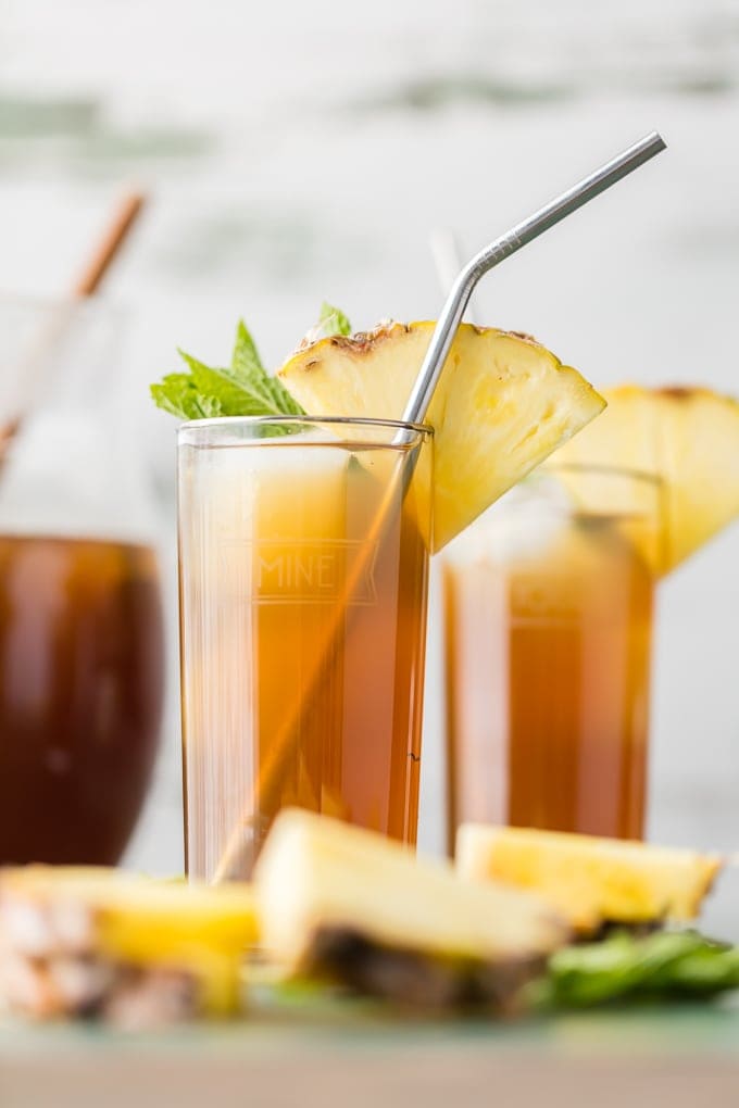 Skinny Pineapple Sweet Tea {The Cookie Rookie}