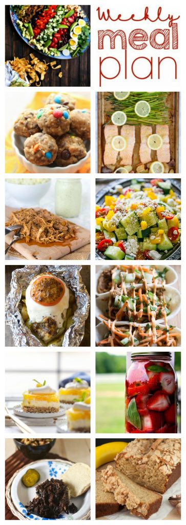 Weekly Meal Plan Week 109– 10 great bloggers bringing you a full week of recipes including dinner, sides dishes, and desserts!