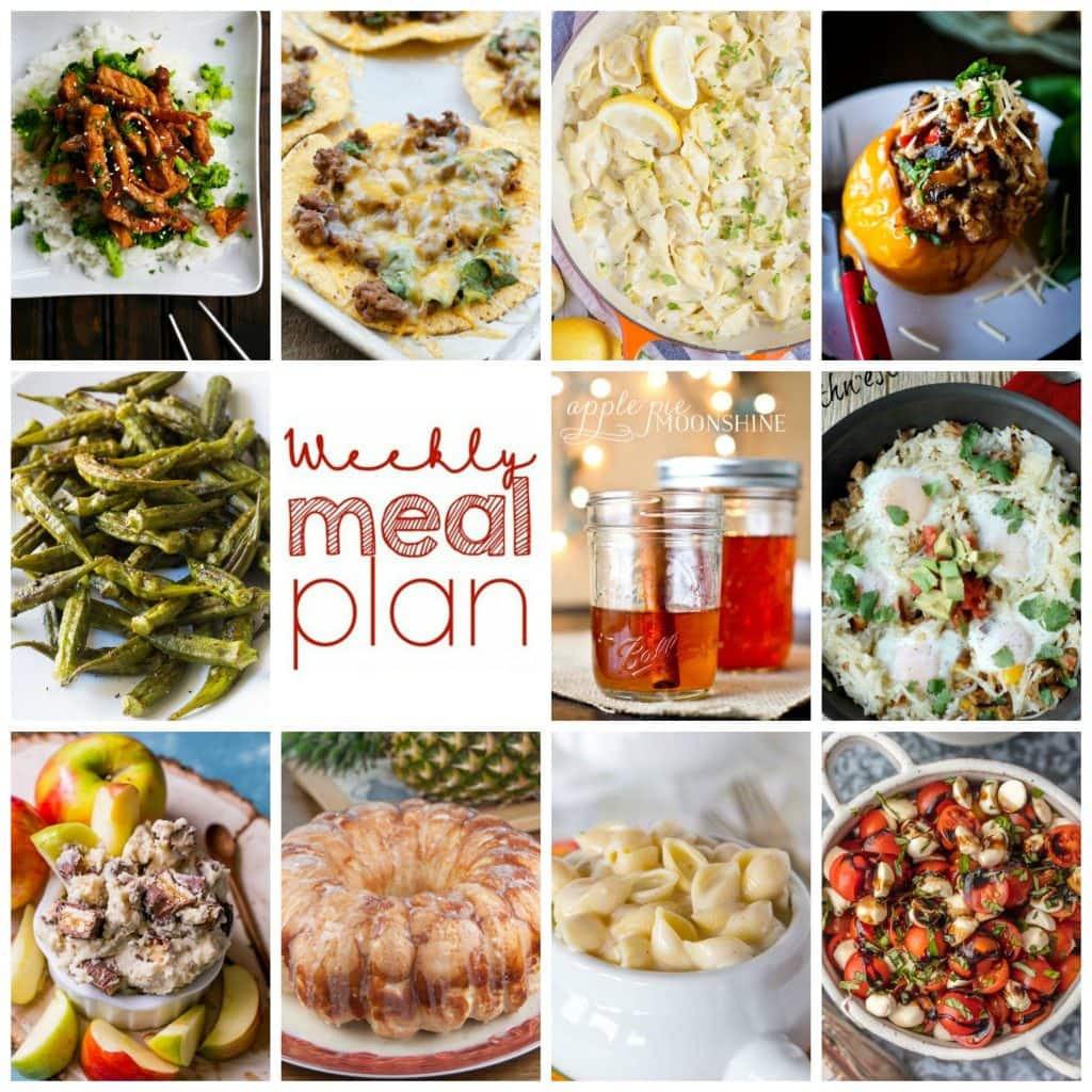 Weekly Meal Plan Week 113– 10 great bloggers bringing you a full week of recipes including dinner, sides dishes, and desserts!