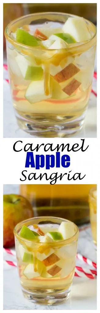 apple sangria in a glass