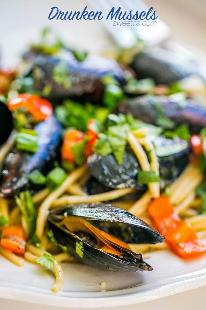 15 Minute Drunken Mussels {Sweet C's}