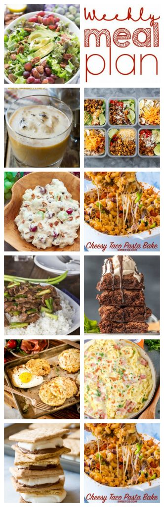 Weekly Meal Plan Week 117– 10 great bloggers bringing you a full week of recipes including dinner, sides dishes, and desserts!