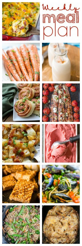 Weekly Meal Plan Week 116– 10 great bloggers bringing you a full week of recipes including dinner, sides dishes, and desserts!