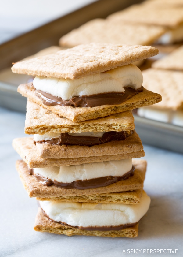 Easy Sheet Pan S'mores {A Spicy Perspective}