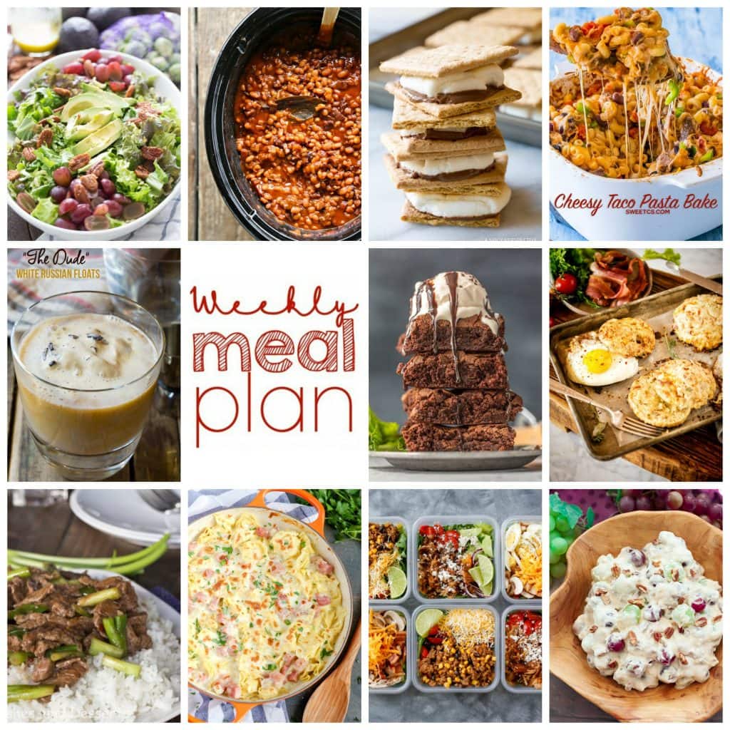 Weekly Meal Plan Week 117– 10 great bloggers bringing you a full week of recipes including dinner, sides dishes, and desserts!