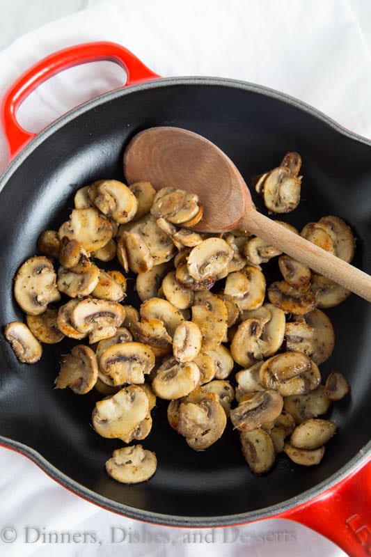 How To Cook Mushrooms - quick and easy sauteed mushrooms are great to top a steak, make a gravy, or just as a side dish.