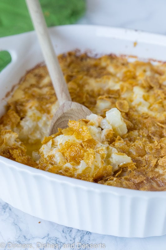 Baked Potato Casserole - Nothing beats cheesy potatoes for the holidays