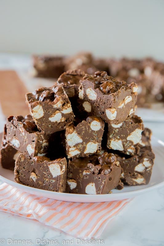 Chocolate Avalanche Bars - super easy no bake avalanche cookies turned into even easier bars made with 3 kinds of chocolate!  