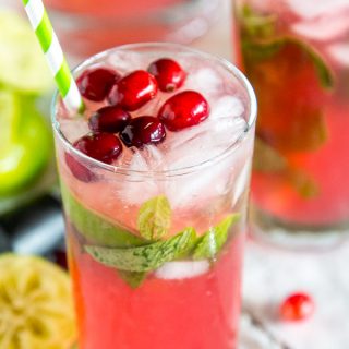 Cranberry Mojitos are a fun twist on a classic mojito to make the fun and festive for the holidays!  