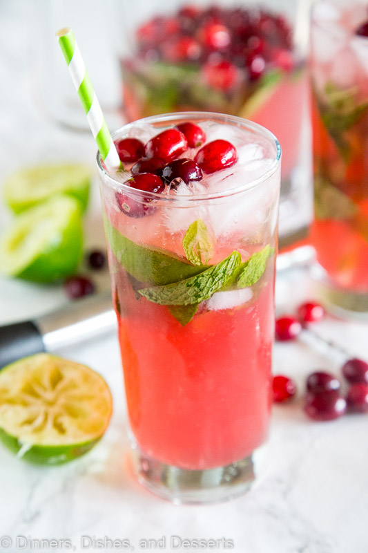 Cranberry Mojito - get ready for the holidays with a fun and festive cocktail