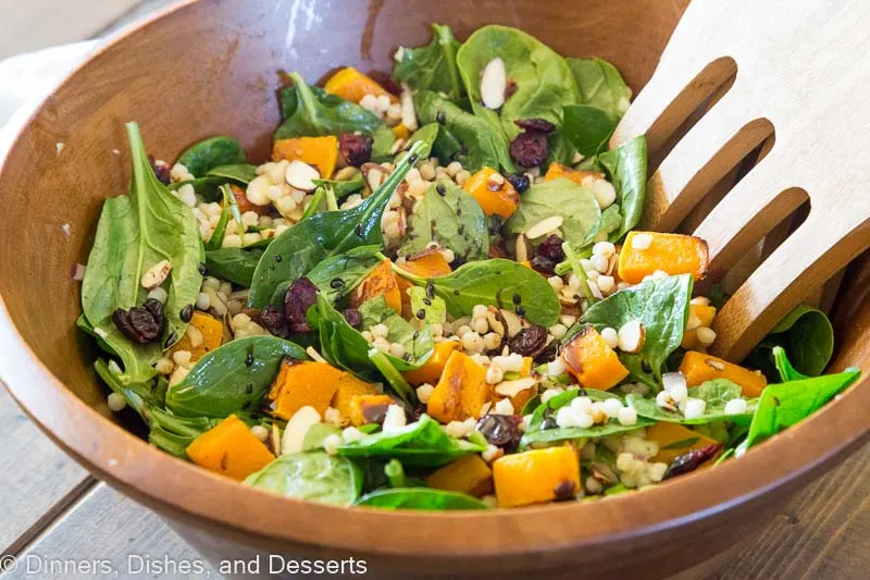 A bowl of food on a table