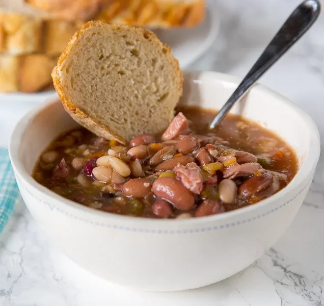 Ham and Bean Soup - a hearty and comforting soup that is not only good for you, but filling and comforting for cold nights. 
