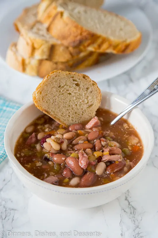 Ham and Bean Soup - a hearty and comforting soup that is not only good for you, but filling and comforting for cold nights. 