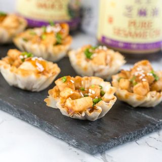 Hoisin Glazed Chicken Cups are perfect for entertaining. Easy to make, and absolutely irresistible on the holiday buffet! 