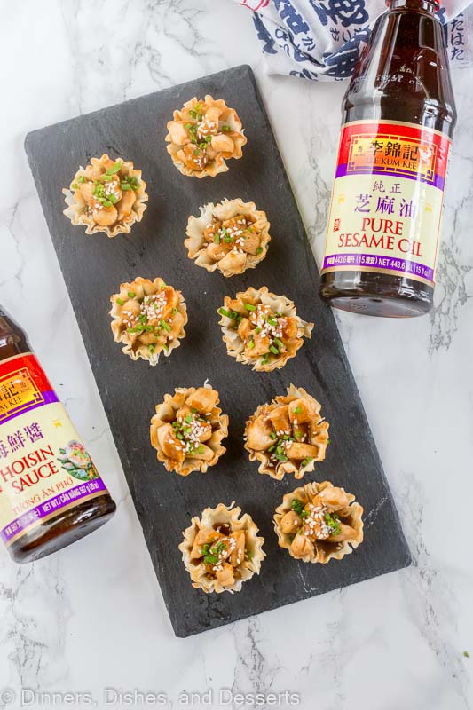Hoisin Glazed Chicken Cups - a great holiday appetizer!