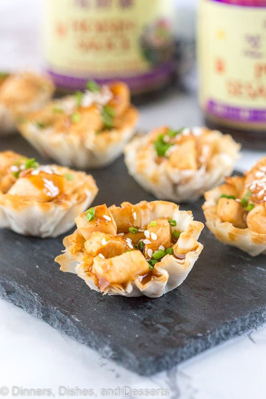 Hoisin Glazed Chicken Cups are perfect for entertaining. Easy to make, and absolutely irresistible on the holiday buffet! 