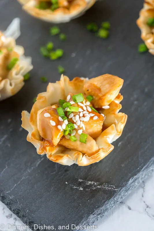 Hoisin Glazed Chicken Cups - put an Asian twist on your holiday appetizers!