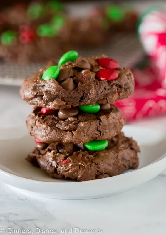 Soft Double Chocolate Chip Cookies - actually triple chocolate and so delicious!