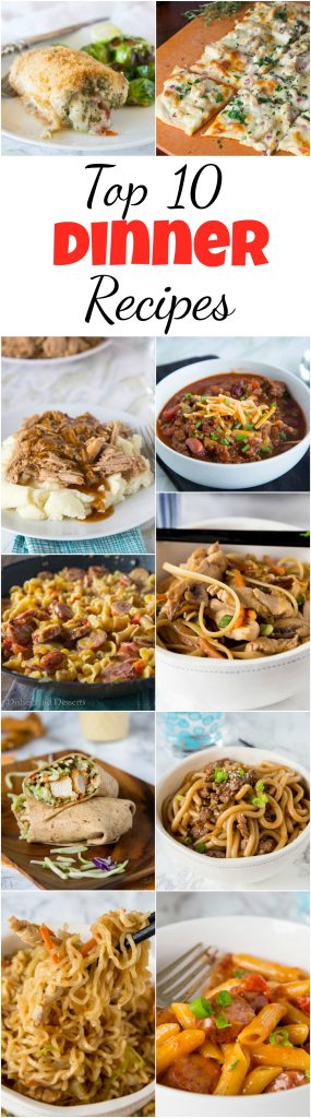 Top 10 Dinner Recipes - Find the 10 most viewed Easy Dinner Recipes on the blog of 2017. Asian, Mexican, Chicken, Beef; we have it all covered. And they are all easy, fast, and kid friendly!