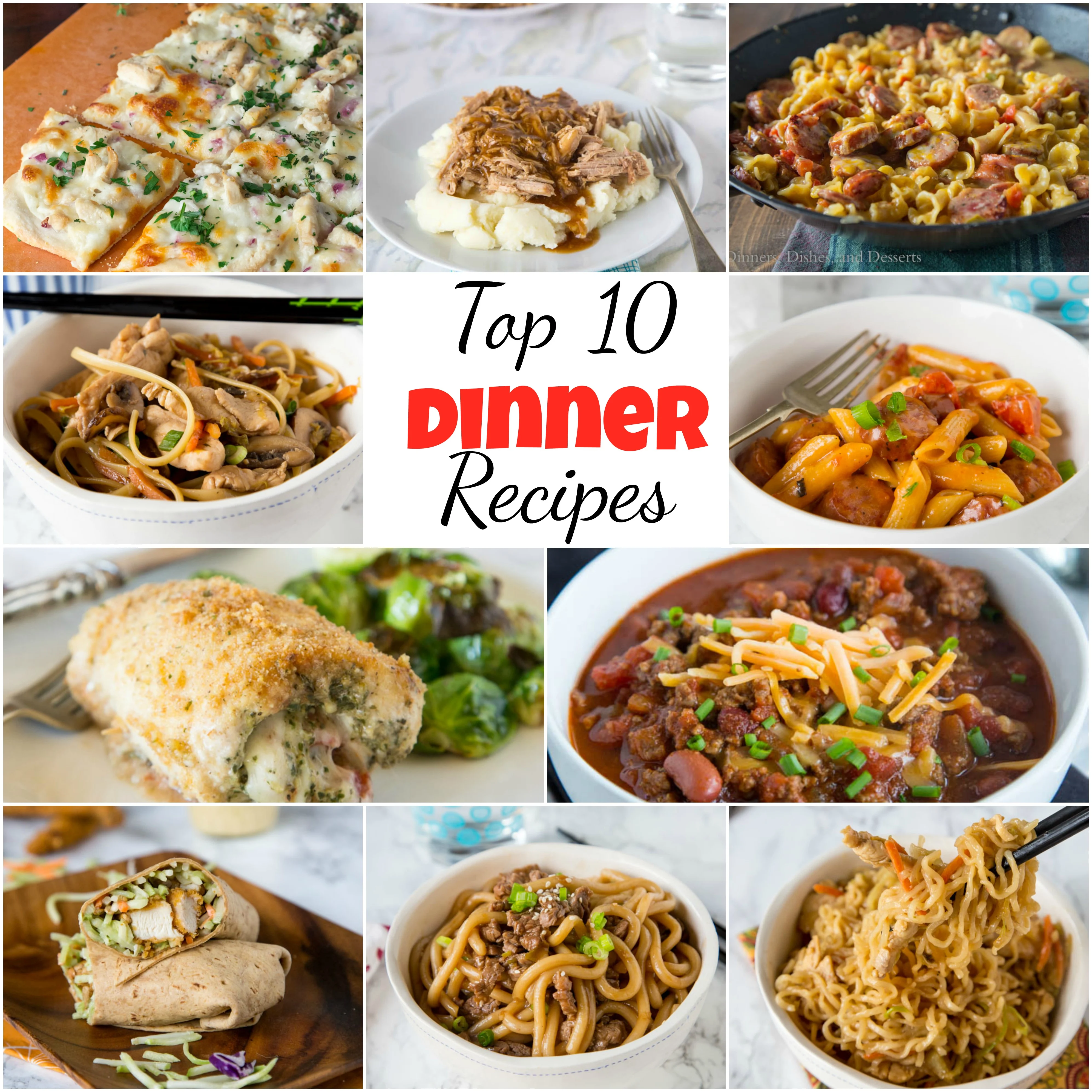 Top 10 Dinner Recipes - Find the 10 most viewed Easy Dinner Recipes on the blog of 2017. Asian, Mexican, Chicken, Beef; we have it all covered. And they are all easy, fast, and kid friendly!