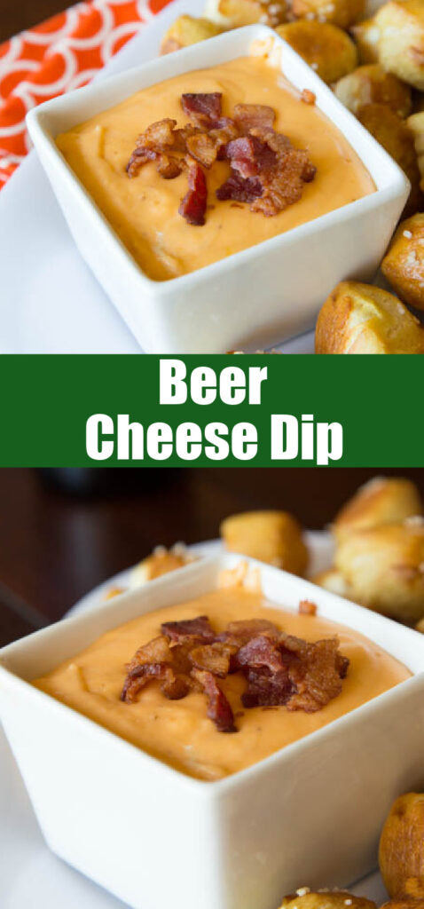 beer cheese dip in a small bowl