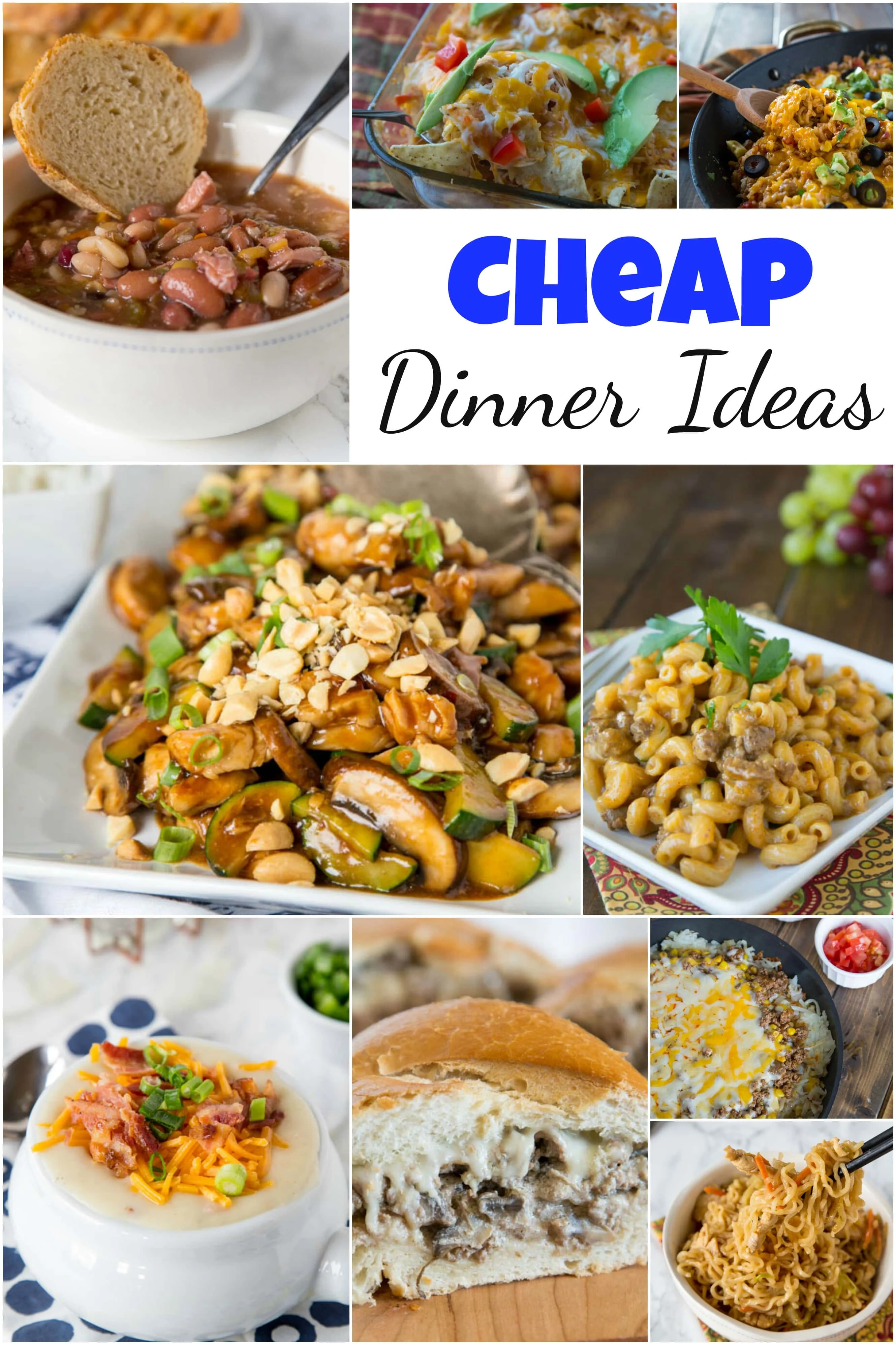Cheap Dinner Ideas - want dinner ideas that won't break the bank?  Here are 25 of my favorite dinner recipes that are cheap and easy for any night of the week!