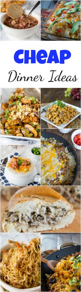 Cheap Dinner Ideas - want dinner ideas that won't break the bank?  Here are 25 of my favorite dinner recipes that are cheap and easy for any night of the week! #dinnerideas #dinnerrecipes #food #recipes #roundup #cheap #budgetfriendly 