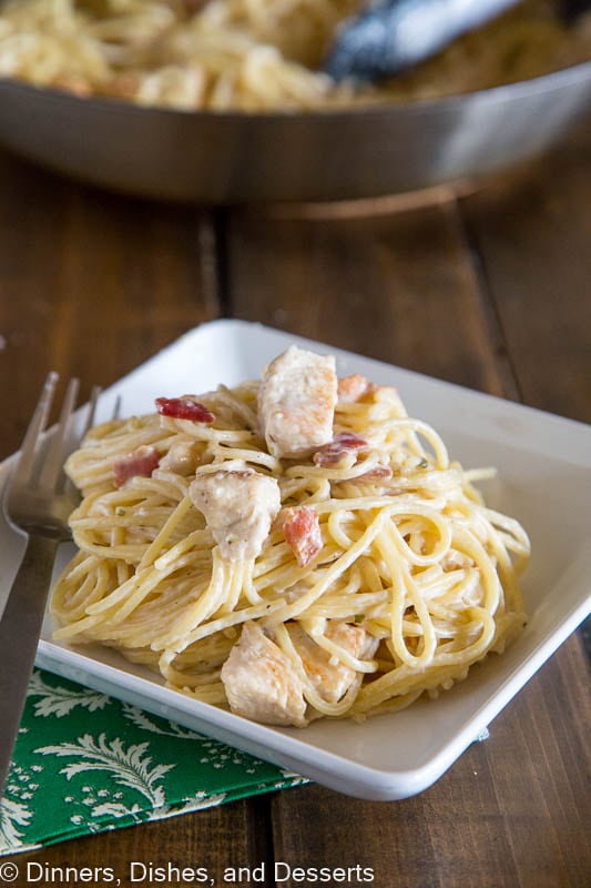 Creamy Chicken Pasta - white sauce for pasta that you don't have to feel guilty about