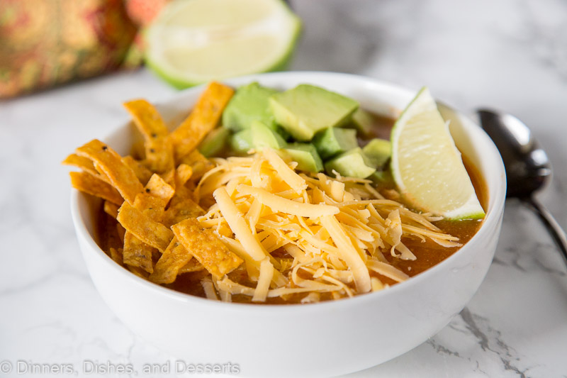 Easy Chicken Tortilla Soup - ready in minutes and delicious any night of the week